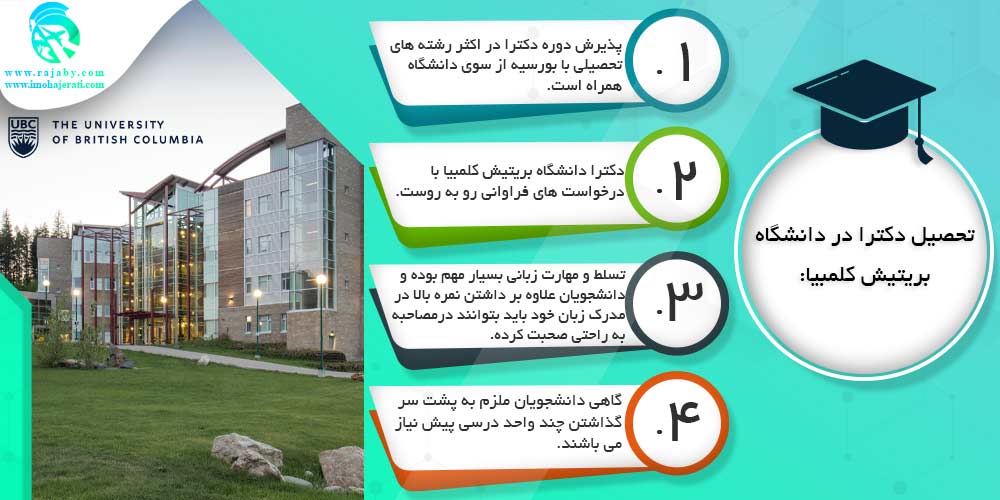 دانشگاه بریتیش کلمبیا British Columbia کانادا دکترا در دانشگاه بریتیش کلمبیا