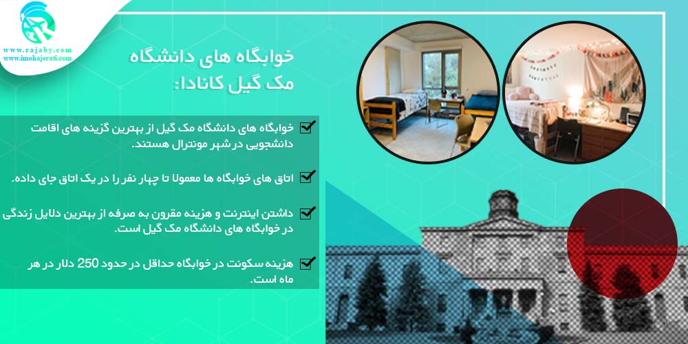 تحصیل در دانشگاه مک گیل McGill کانادا خوابگاه های دانشگاه مک گیل کانادا
