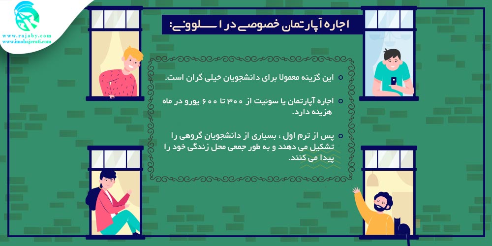 تحصیل در اسلوونی اجاره آپارتمان خصوصی در اسلوونی
