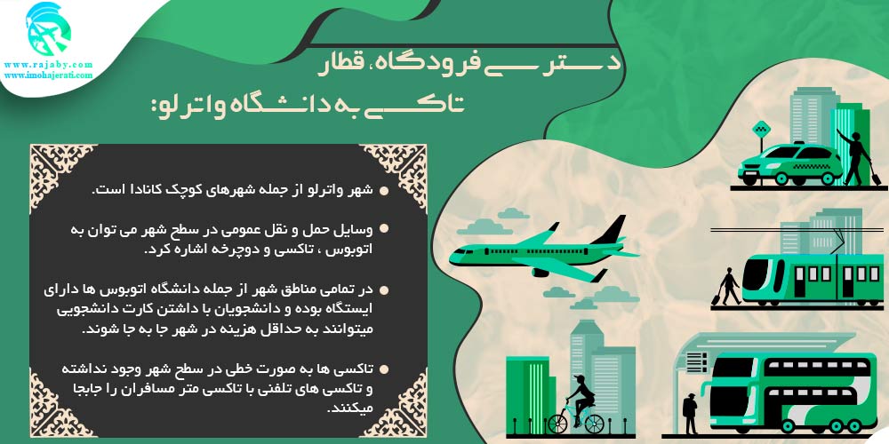 دانشگاه واترلو Waterloo کانادا دسترسی_فرودگاه_،_قطار_،_تاکسی_به_دانشگاه_واترلو