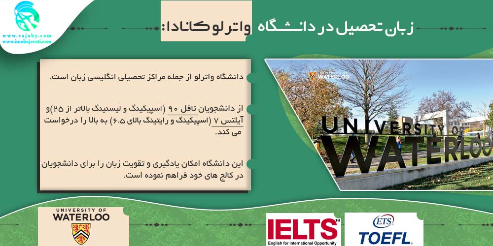 دانشگاه واترلو Waterloo کانادا زبان تحصیل در دانشگاه واترلو کانادا