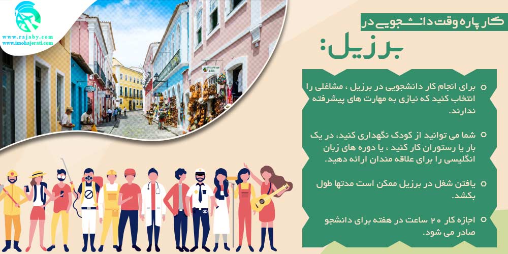 تحصیل در برزیل كار پاره وقت دانشجويی در برزیل