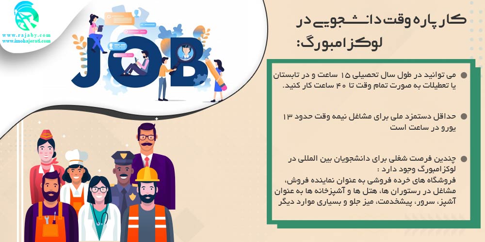 تحصیل در لوکزامبورگ کار پاره وقت در لوکزامبورگ