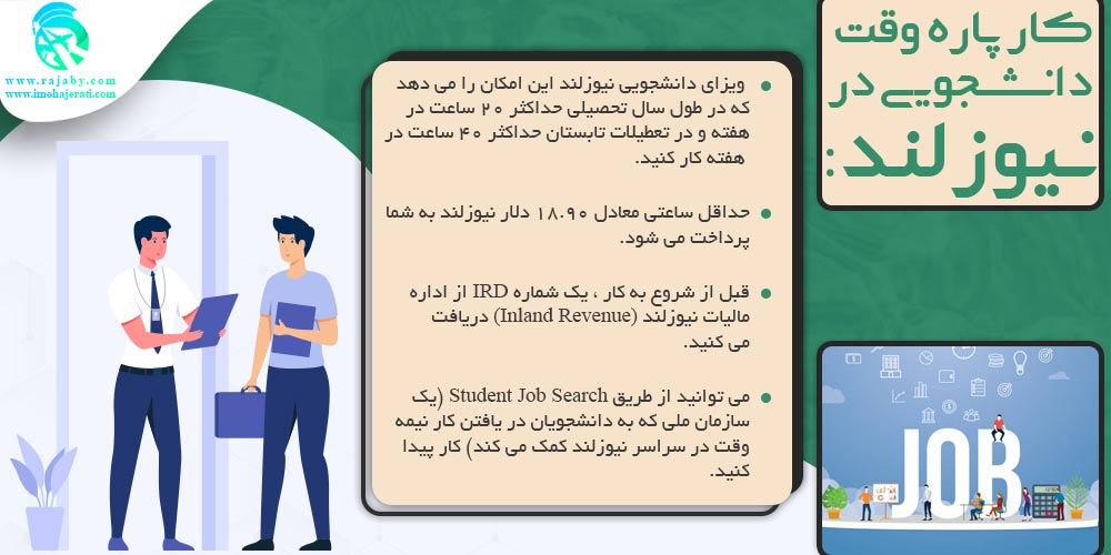 تحصیل در نیوزلند كار پاره وقت دانشجويی در نیوزلند