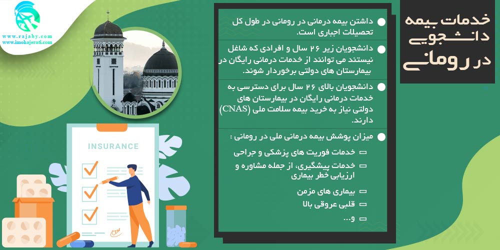 تحصیل در رومانی خدمات بیمه دانشجویی در رومانی