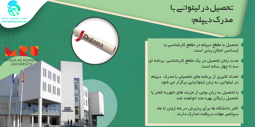 تحصیل در لیتوانی تحصیل در لیتوانی با مدرک دیپلم