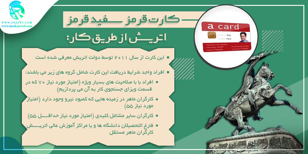 کار در اتریش کارت قرمز سفید قرمز اتریش از طریق کار