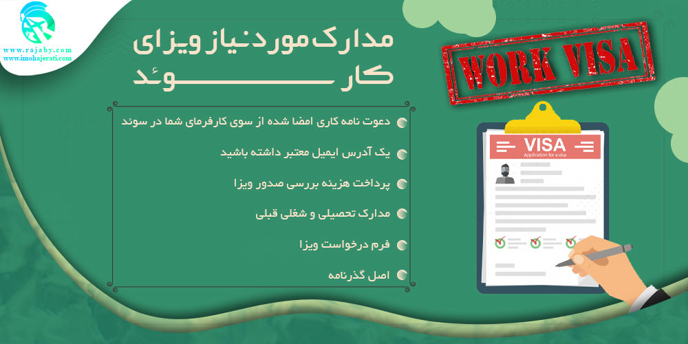 کار در سوئد مدارک مورد نیاز ویزای کار سوئد