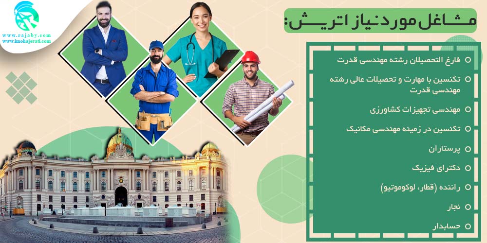 کار در اتریش مشاغل مورد نیاز اتریش