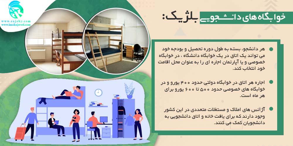 تحصیل در بلژیک خوابگاه های دانشجویی کشور بلژیک
