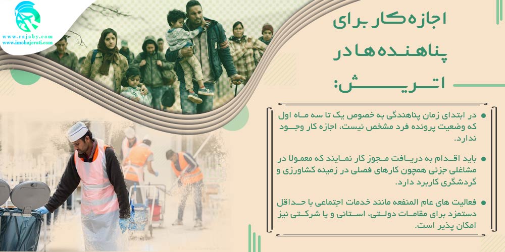 کار در اتریش اجازه کار برای پناهنده ها در اتریش