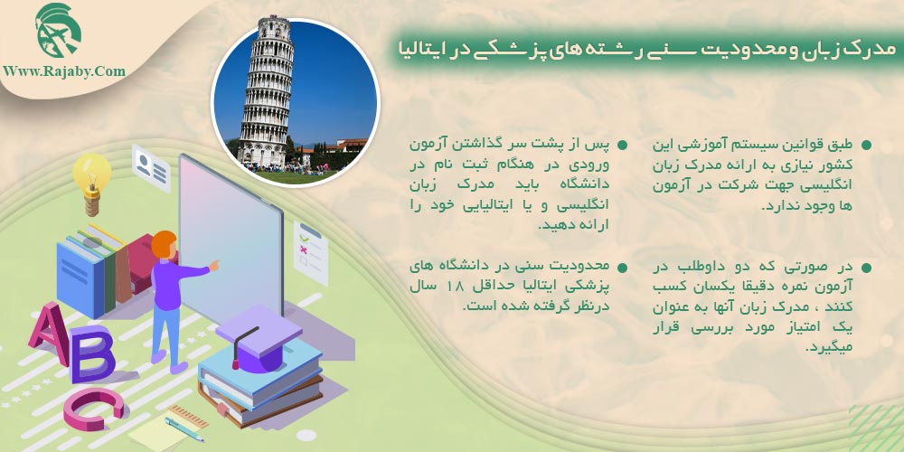 تحصیل پزشکی و دندانپزشکی در ایتالیا مدرک زبان و محدودیت سنی رشته های پزشکی در ایتالیا