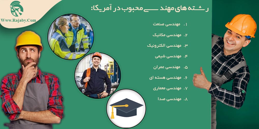 تحصیل در آمریکا رشته های مهندسی محبوب در آمریکا