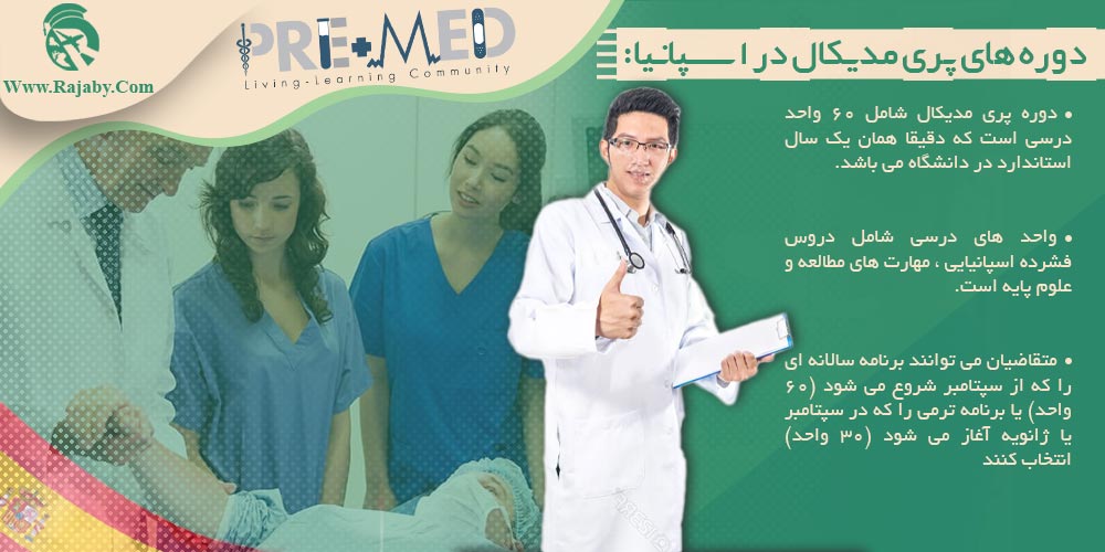 تحصیل پزشکی و دندانپزشکی در اسپانیا دوره های پری مدیکال در اسپانیا