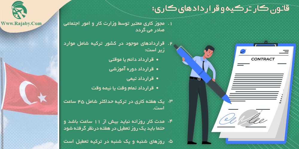کار در ترکیه قانون کار ترکیه و قراردادهای کاری