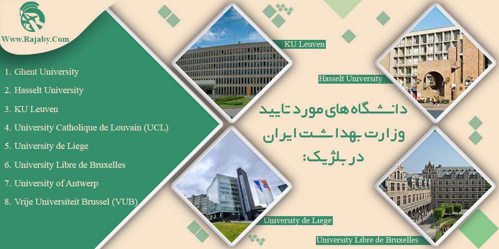 دانشگاه های مورد تایید وزارت بهداشت ایران در بلژیک