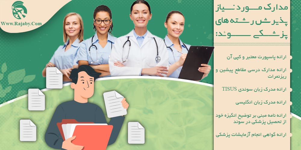 تحصیل پزشکی و دندانپزشکی در سوئد مدارک مورد نیاز پذیرش رشته های پزشکی سوئد