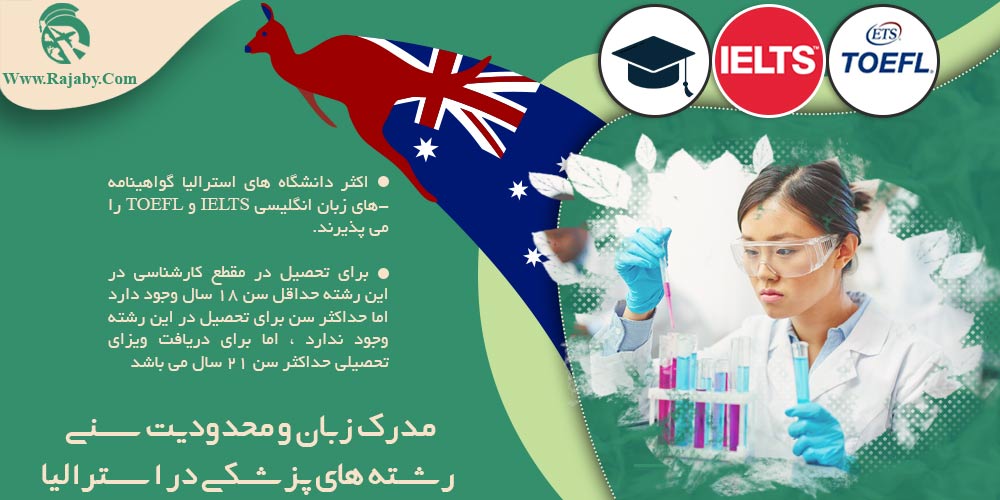 تحصیل پزشکی و دندانپزشکی در استرالیا مدرک زبان و محدودیت سنی رشته های پزشکی در استرالیا