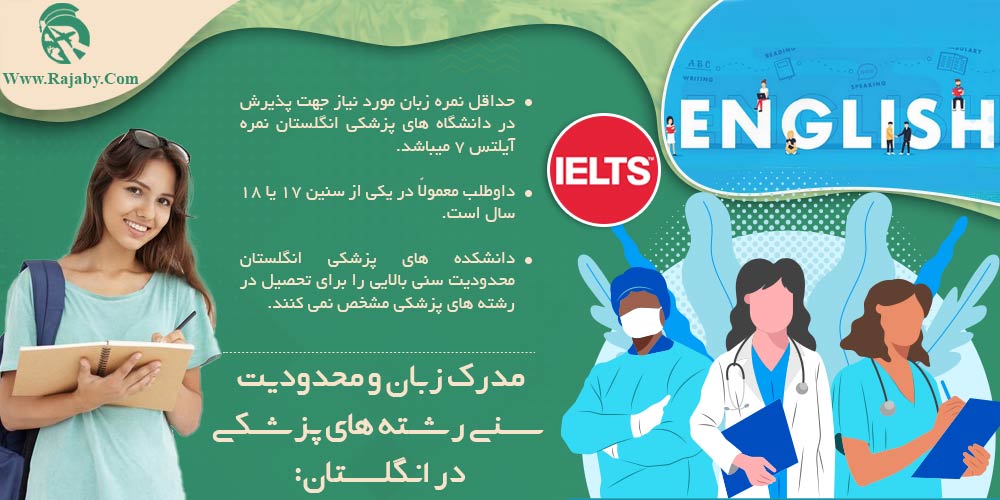 تحصیل پزشکی و دندانپزشکی در انگلستان مدرک زبان و محدودیت سنی رشته های پزشکی در انگلستان
