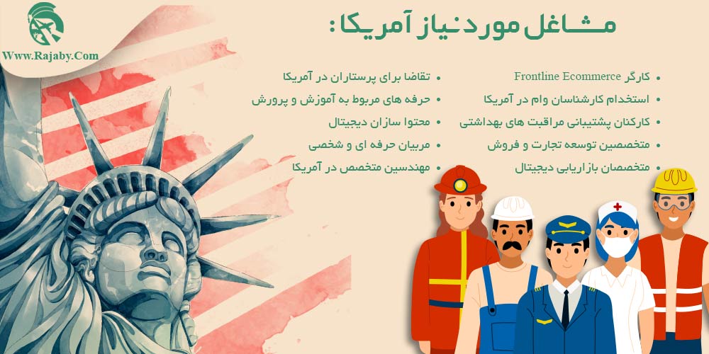کار در آمریکا مشاغل مورد نیاز آمریکا