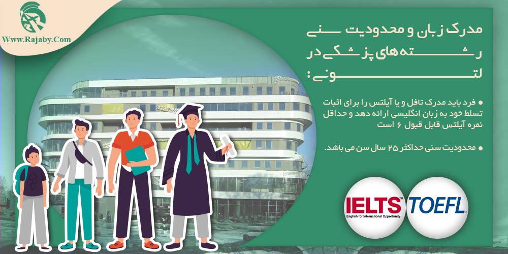 تحصیل پزشکی و دندانپزشکی در لتونی مدرک زبان و محدودیت سنی رشته های پزشکی در لتونی