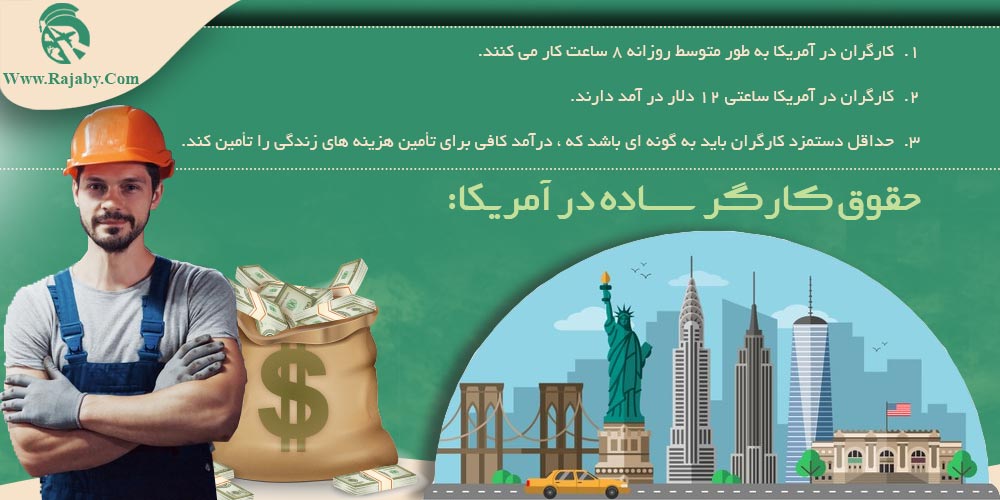 کار در آمریکا حقوق کار گر ساده در آمریکا
