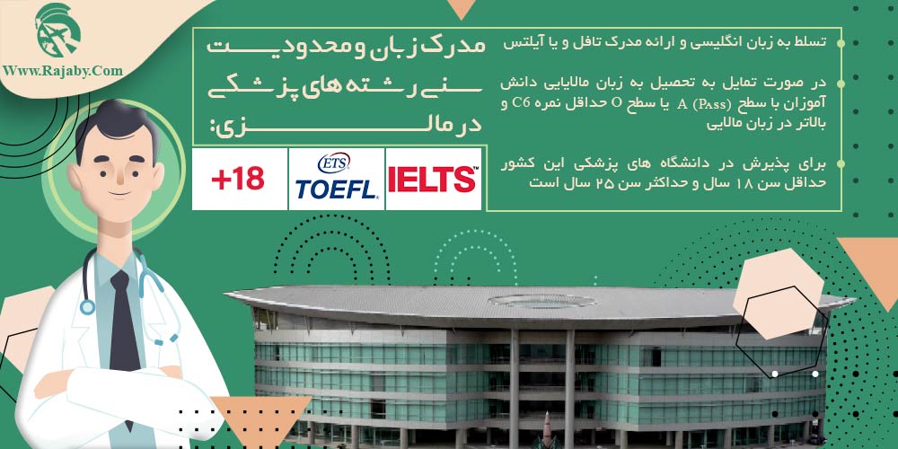 تحصیل پزشکی و دندانپزشکی در مالزی مدرک زبان و محدودیت سنی رشته های پزشکی در مالزی