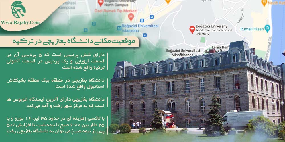 موقعیت مکانی دانشگاه بغازیچی در ترکیه