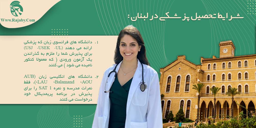 شرایط تحصیل پزشکی در لبنان