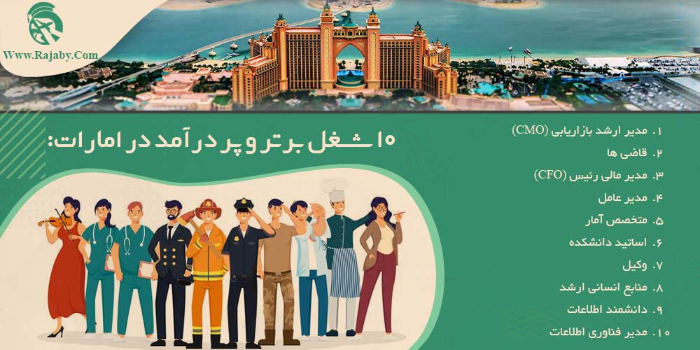 ۱۰ شغل برتر و پر درآمد در امارات