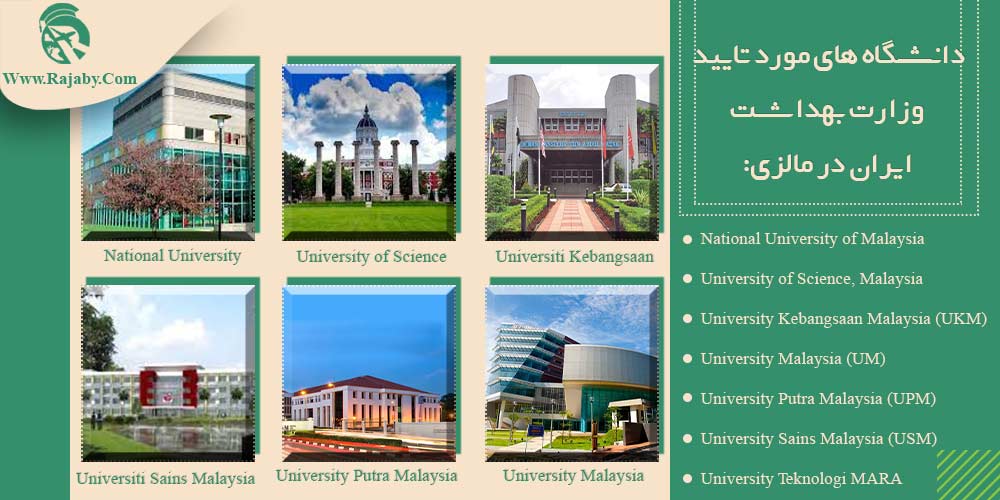 دانشگاه های مورد تایید وزارت بهداشت ایران در مالزی