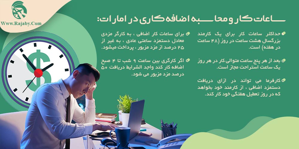 کار در امارات ساعات کار – پرداخت و محاسبه اضافه کاری