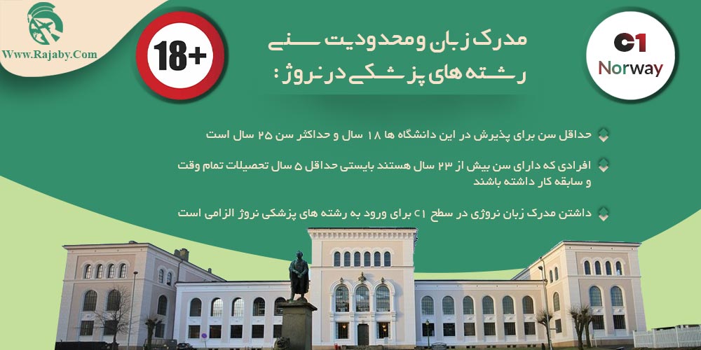 تحصیل پزشکی و دندانپزشکی در نروژ مدرک زبان و محدودیت سنی رشته های پزشکی در نروژ