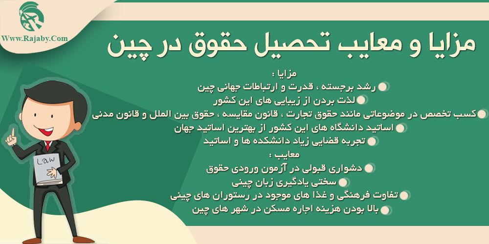 تحصیل رشته حقوق در چین مزایا و معایب تحصیل حقوق در چین