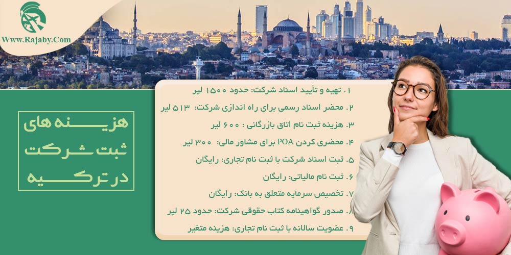 سرمایه گذاری و ثبت شرکت در ترکیه هزینه های ثبت شرکت در ترکیه