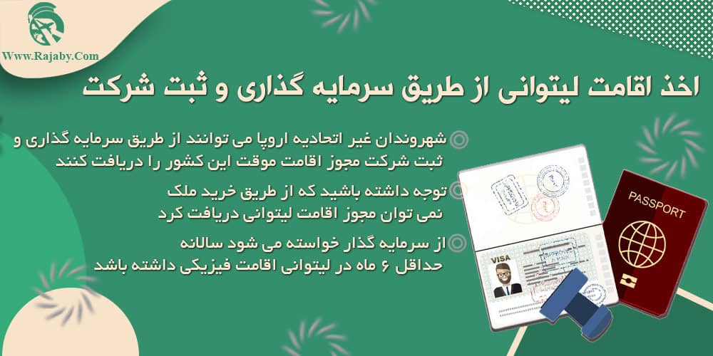 اخذ اقامت لیتوانی از طریق سرمایه گذاری و ثبت شرکت