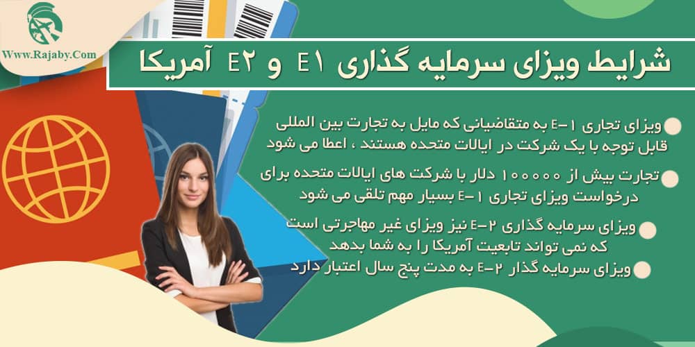 شرایط ویزای سرمایه گذاری E1 و E2 آمریکا