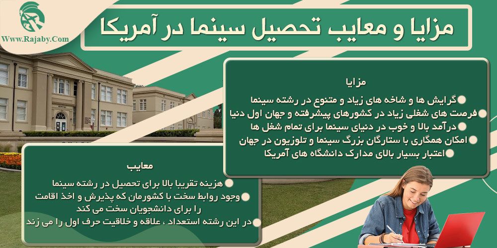 تحصیل رشته سینما در آمریکا مزایا و معایب تحصیل سینما در آمریکا