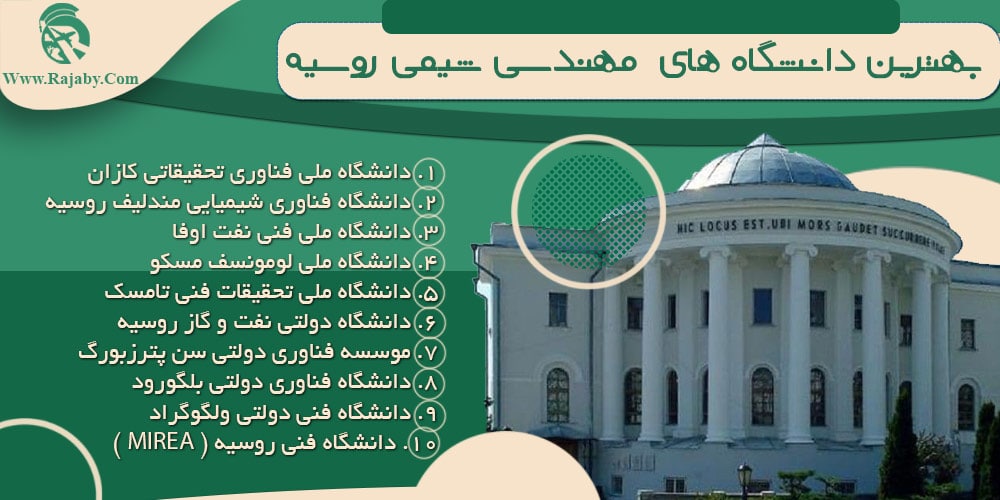 تحصیل رشته مهندسی شیمی در روسیه بهترین دانشگاه های مهندسی شیمی روسیه