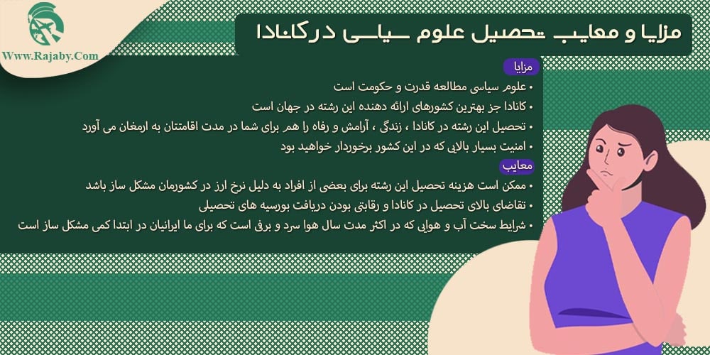 تحصیل رشته علوم سیاسی در کانادا مزایا و معایب تحصیل علوم سیاسی در کانادا