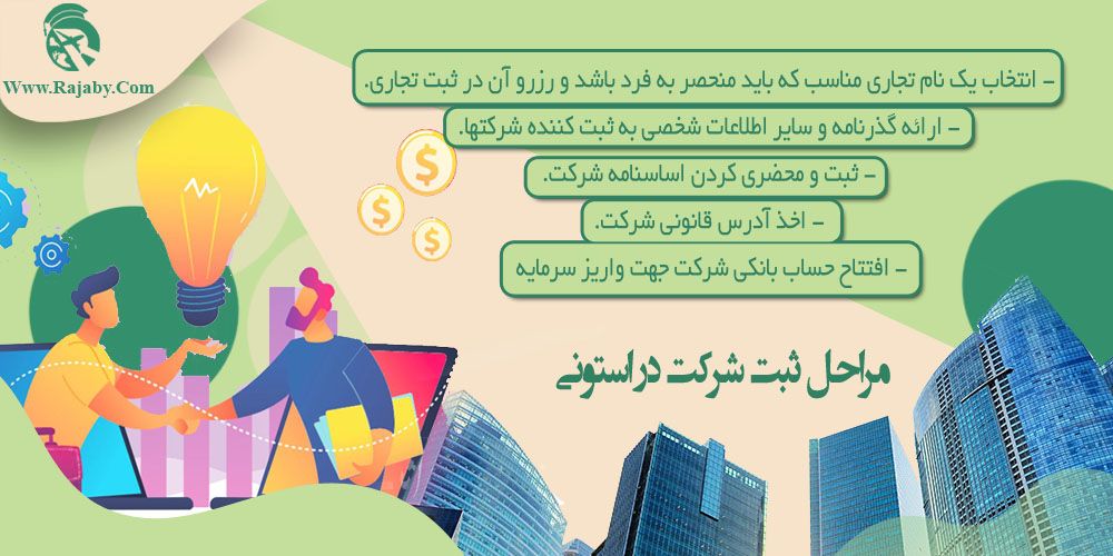 مراحل ثبت شرکت در استونی