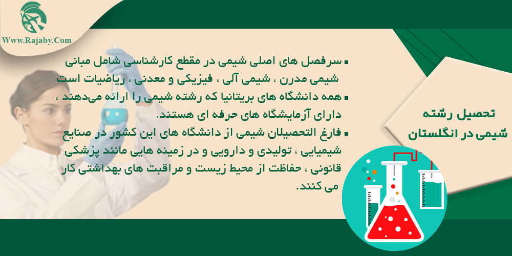 تحصیل رشته شیمی در انگلستان تحصیل رشته شیمی در انگلستان