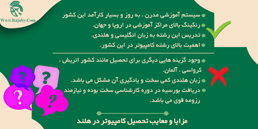 تحصیل رشته کامپیوتر در هلند مزایا و معایب تحصیل کامپیوتر در هلند