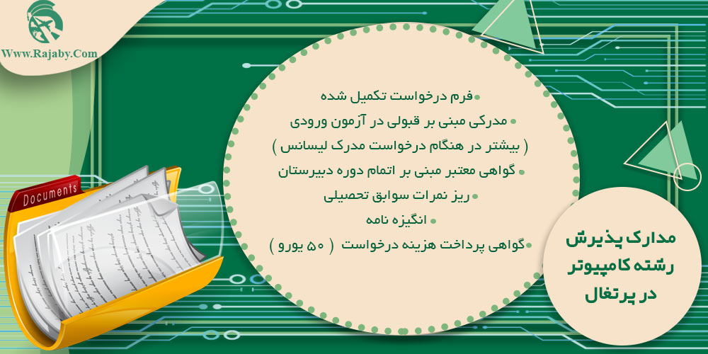 تحصیل رشته کامپیوتر در پرتغال مدارک پذیرش رشته کامپیوتر در پرتغال