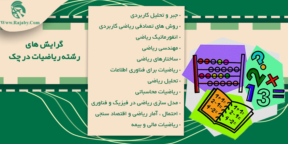 تحصیل رشته ریاضیات در جمهوری چک گرایش های رشته ریاضیات در چک