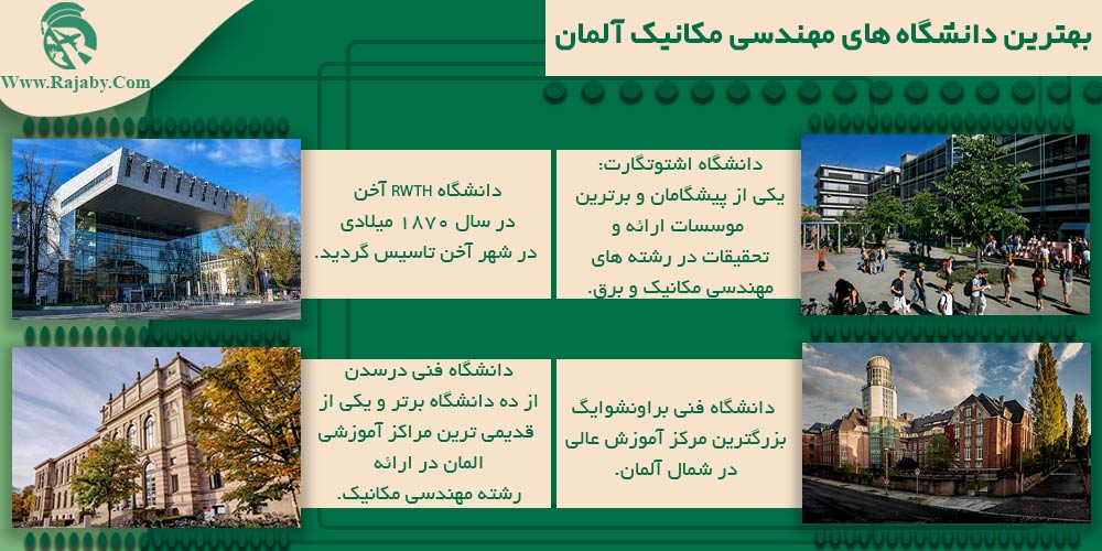 تحصیل رشته مهندسی مکانیک در آلمان بهترین دانشگاه های مهندسی مکانیک آلمان