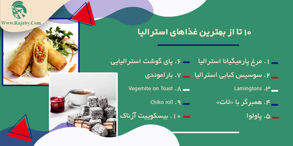 اطلاعات کشور استرالیا 10 تا از بهترین غذاهای استرالیا