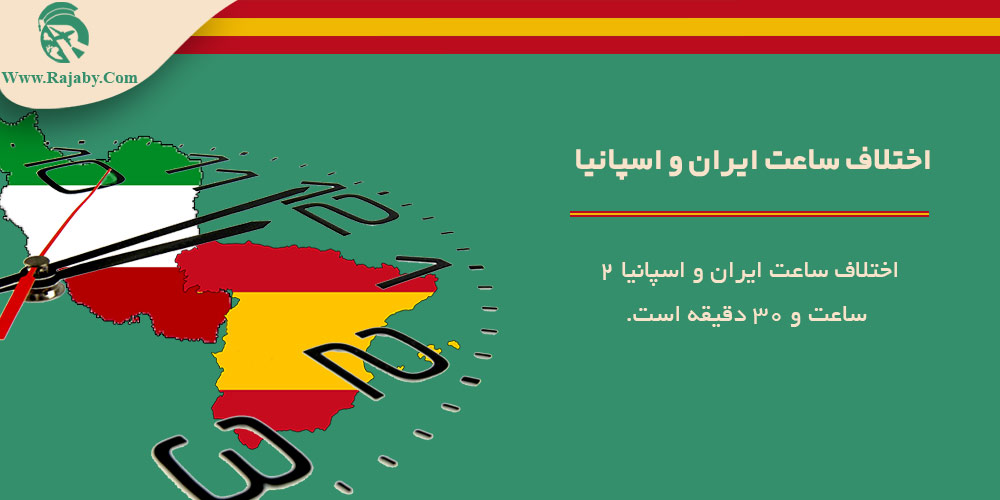 اطلاعات کشور اسپانیا اختلاف ساعت ایران و اسپانیا