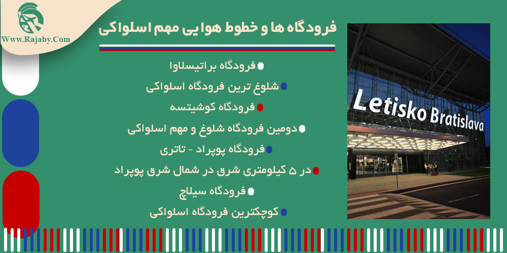 اطلاعات کشور اسلواکی فرودگاه ها و خطوط هوایی مهم اسلواکی
