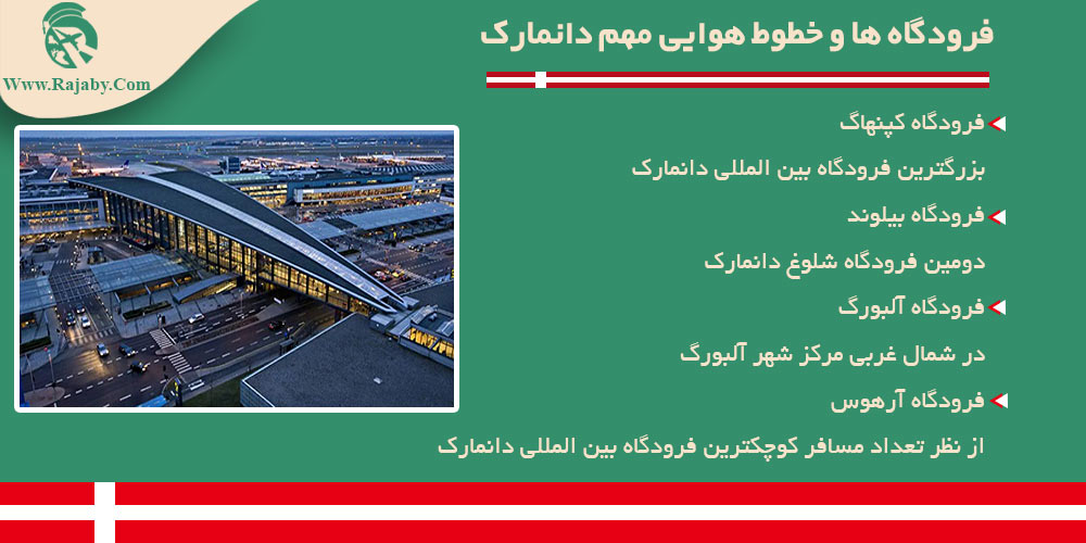 اطلاعات کشور دانمارک فرودگاه ها و خطوط هوایی مهم دانمارک